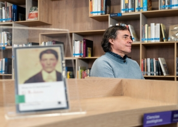 Mircea Cărtărescu en la Biblioteca El Mirador de Ciudad Bolívar